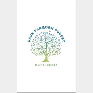 Save Fangorn Forest - Blue Tree - Funny Posters and Art